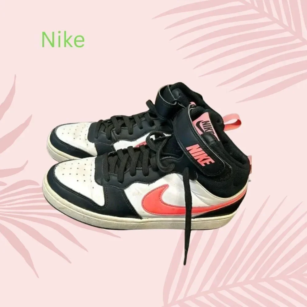 Youth 7 Nike high top sneakers tennis shoe designer athletic shoe youth 7 black - Picture 5 of 7